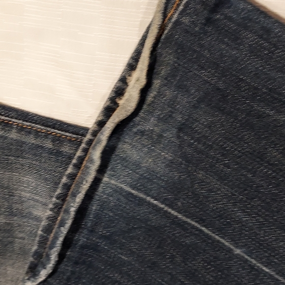 Women's Size 6 7 For All Mankind Washed Distressed Flare Jeans - Picture 13 of 15